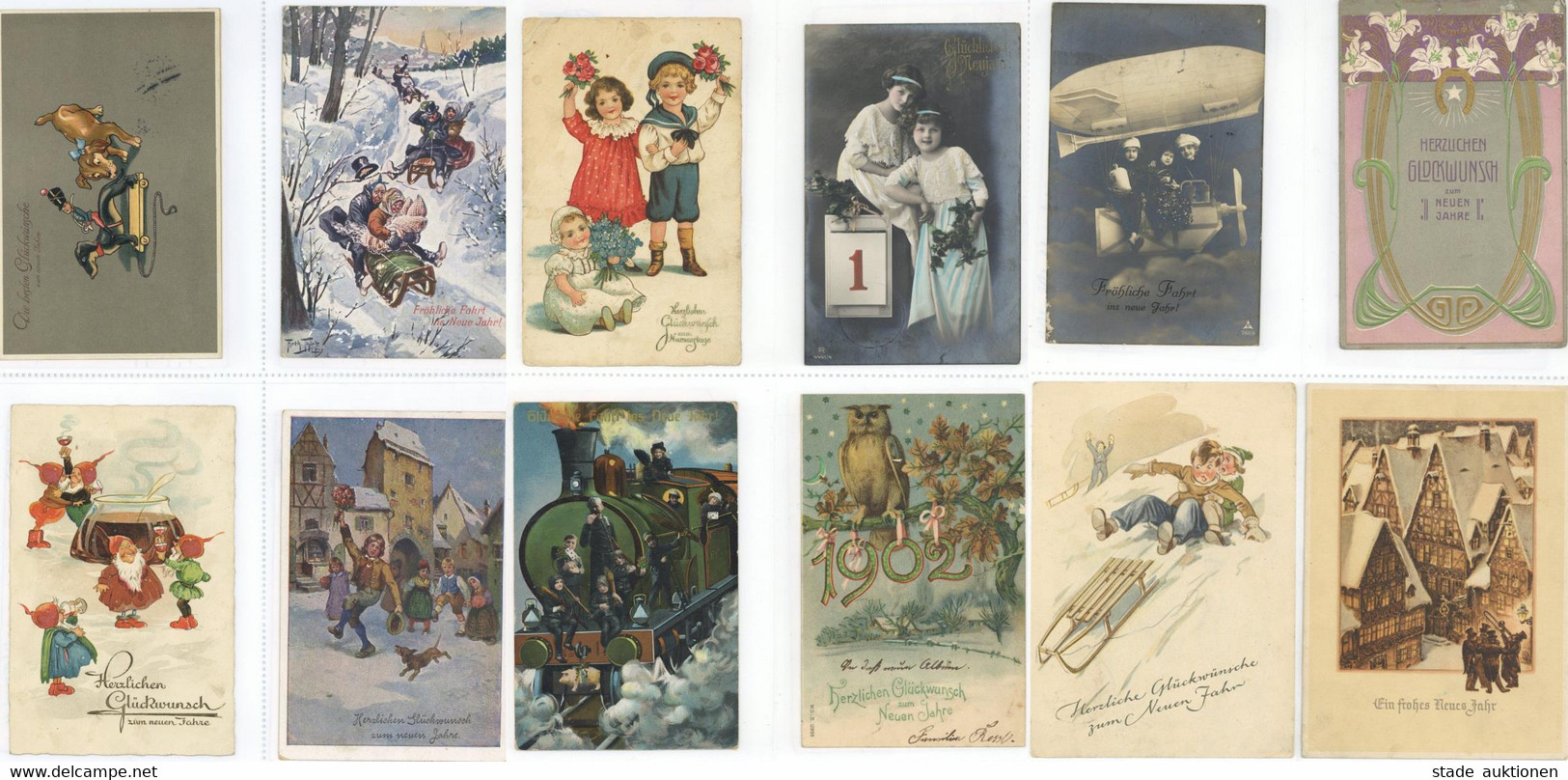 Neujahr Großer Posten 7 Ordner Mit Circa 2700 Ansichtskarten Meist Vor 1945 Dabei Auch Sehr Schöne Präge-Karten I-II Bon - Non Classés