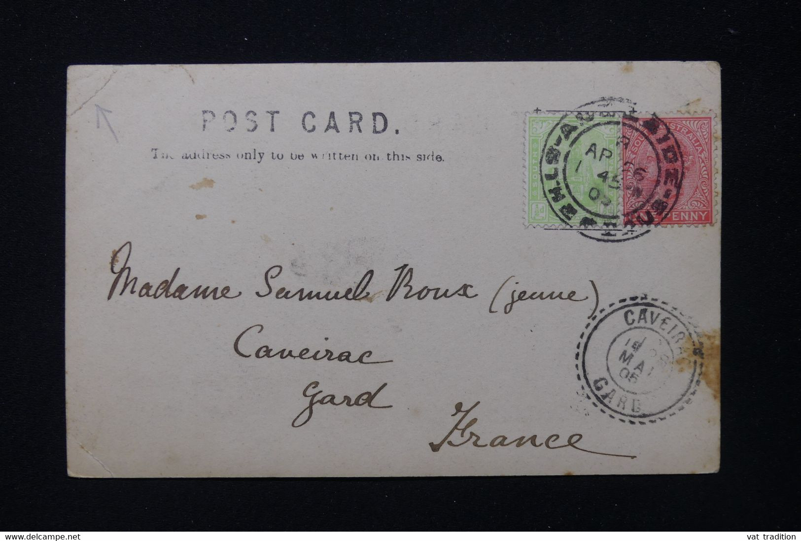 AUSTRALIE - Affranchissement De Adelaïde Sur Carte Postale ( River ) En 1905 Pour La France - L 82561 - Lettres & Documents