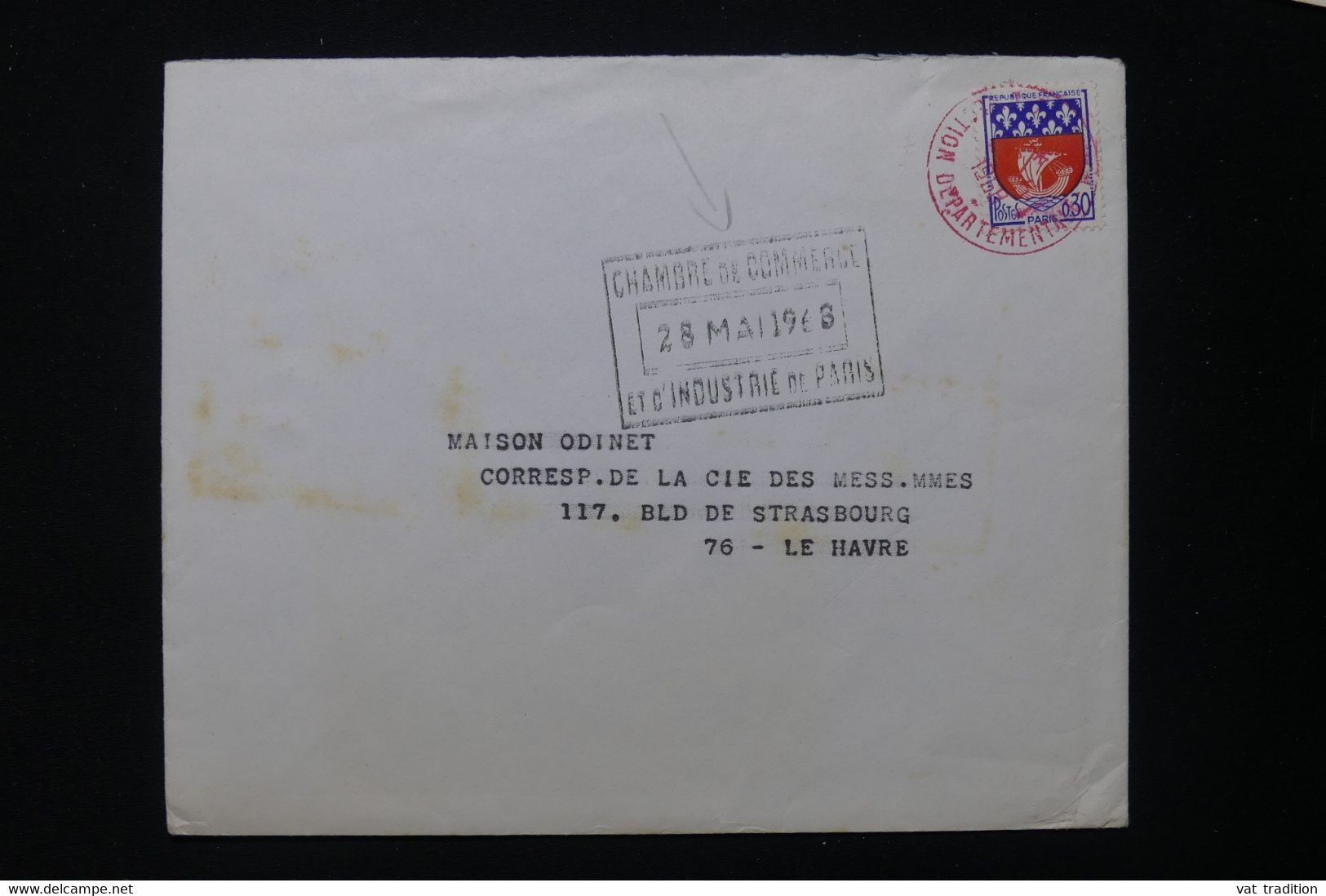 FRANCE - Enveloppe Pour Le Havre En 1968 Avec Cachet De Chambre De Commerce De Paris (Grêves Des PTT) - L 82568 - Documenti