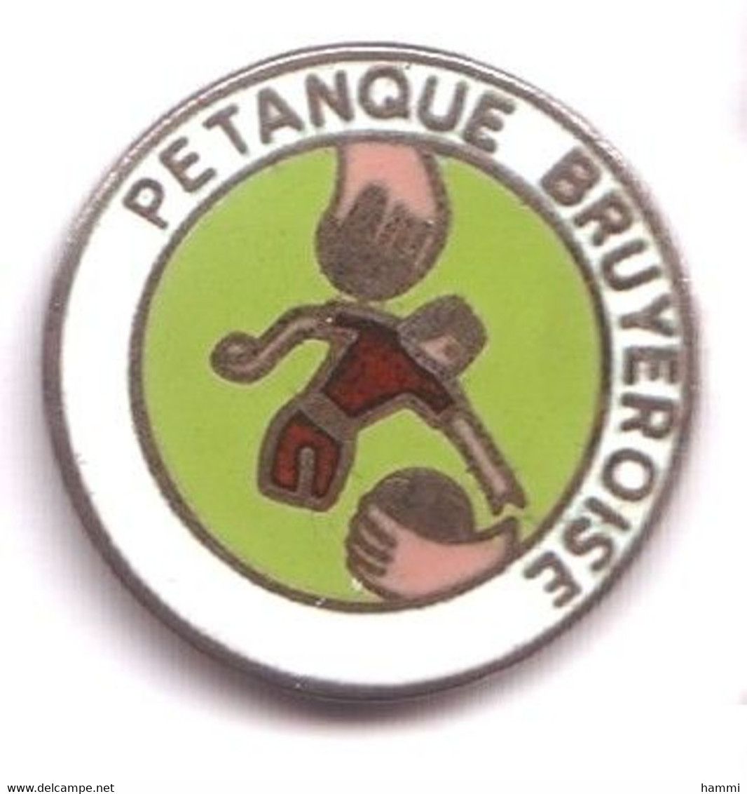SP234 Pin's Pétanque Bruyéroise Bruyeres Vosges Qualité Egf Achat Immédiat - Pétanque