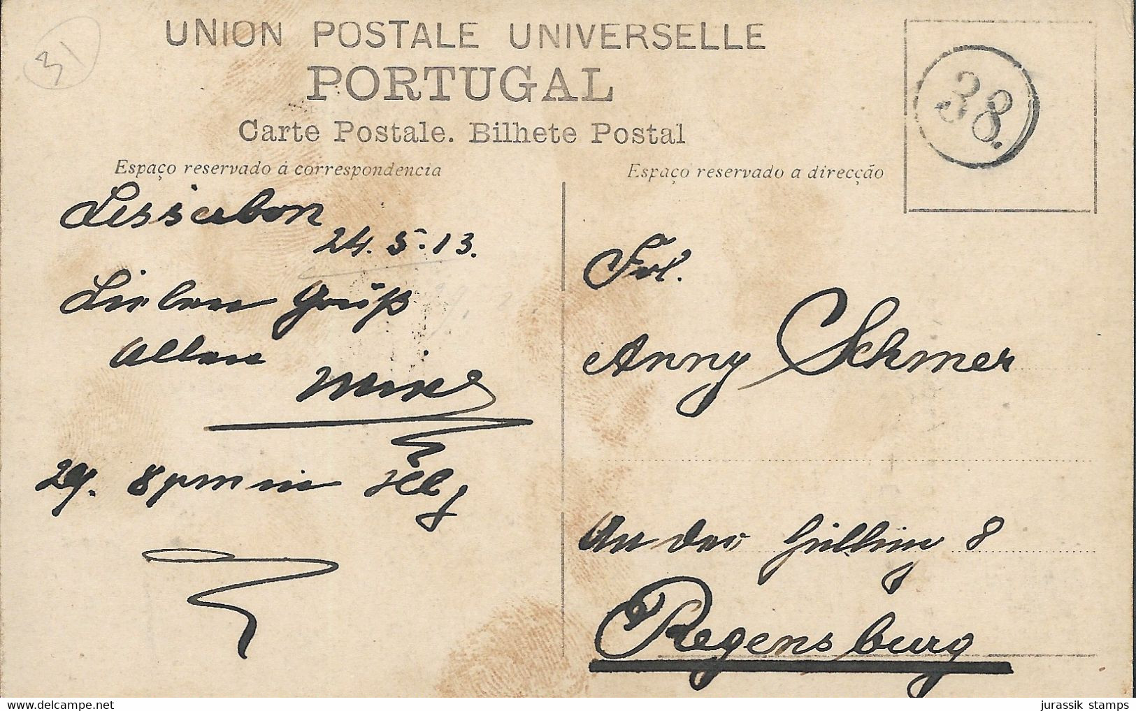 Portugal  - CINTRA - 1913   CERES POSTCARD TO GERMANY - WW1 CENSORSHIP - Other & Unclassified