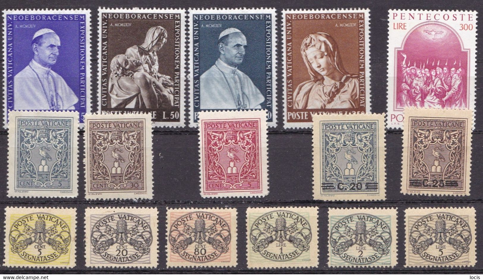 VATICAN Different Stamps 1945 MH , 1964 , 1975 MNH** - Collections