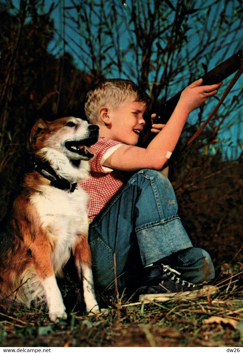 Chasse - Enfant Et Son Chien - Jeune Garçon Avec Un Fusil - Carte Kruger - Chasse