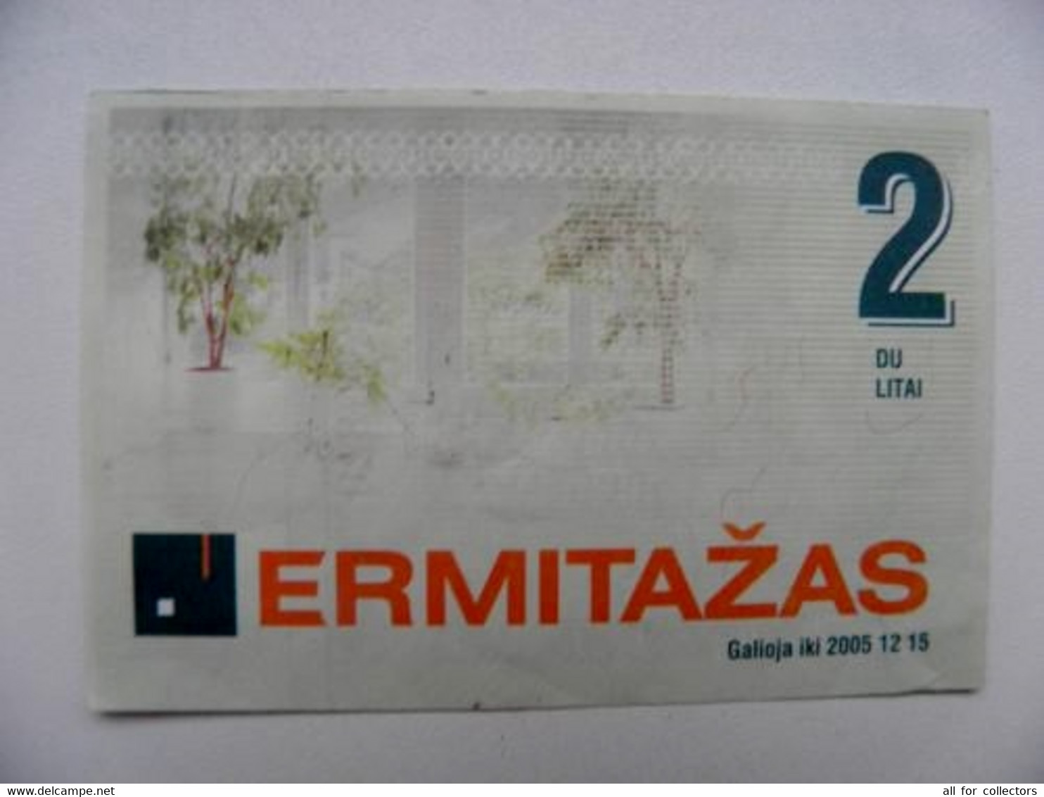 Banknote Lithuania Shop Ermitazas 2 Litai 2005 - Lituania