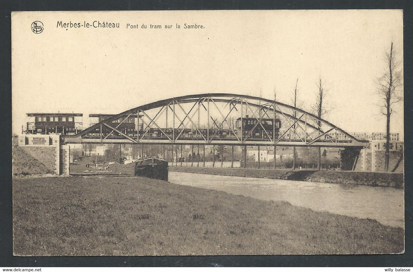 +++ CPA - MERBES LE CHATEAU - Pont Du Tram Sur La Sambre - Nels  // - Merbes-le-Château