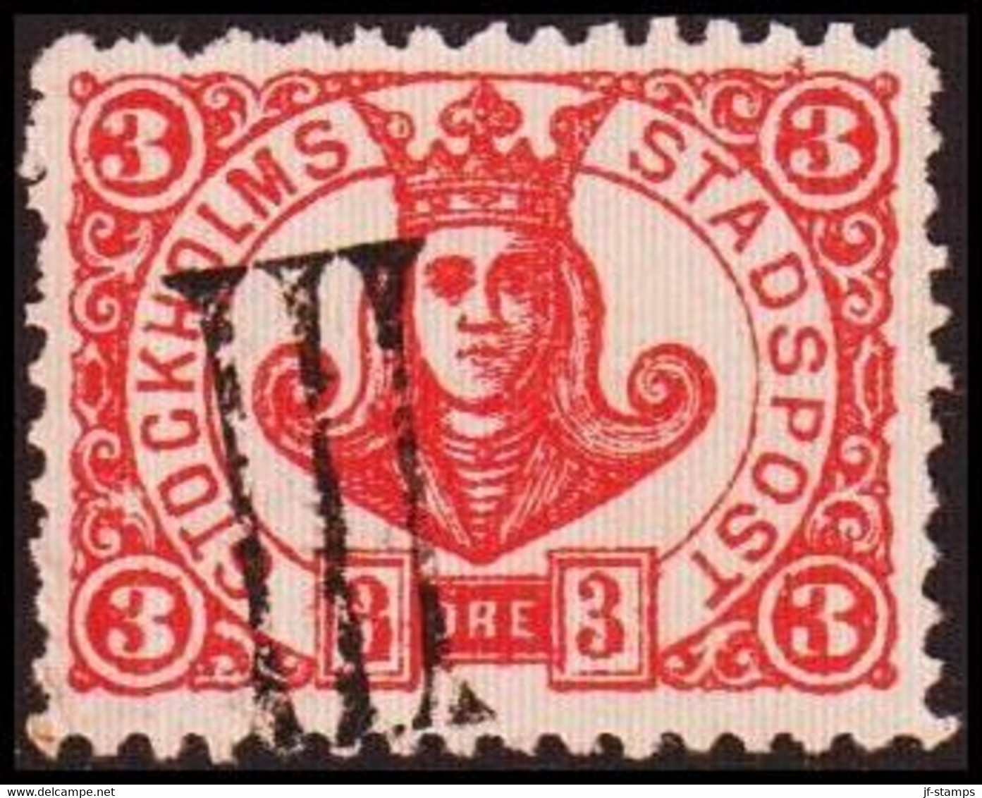 1887. SVERIGE.  STOCKHOLMS STADSPOST. 3 ÖRE.  () - JF411608 - Local Post Stamps