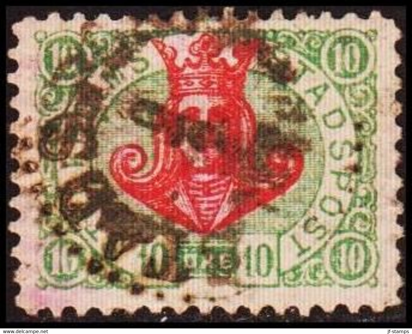 1887. SVERIGE.  STOCKHOLMS STADSPOST. 10 ÖRE.  () - JF411650 - Local Post Stamps