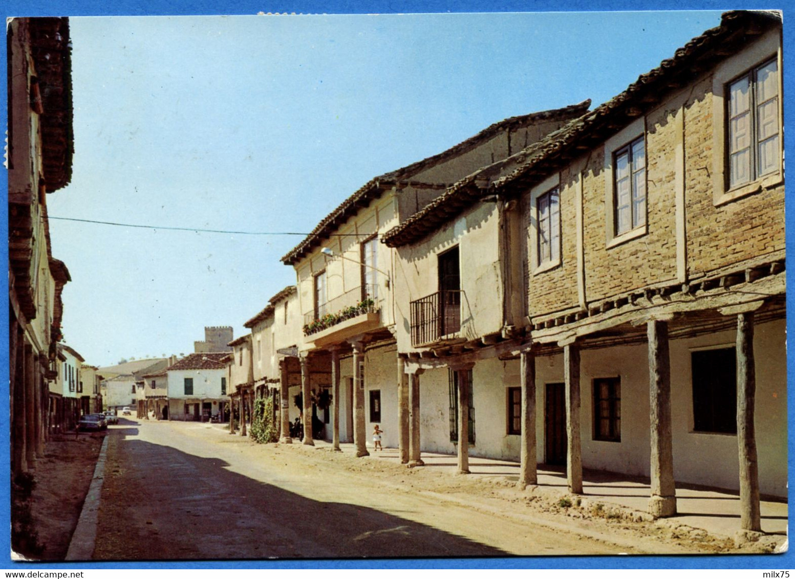 SPAIN / ESPAGNE: AMPUDIA (Palencia) Calle Ontiveros Al Fondo Castillo Siglo XIII - Palencia