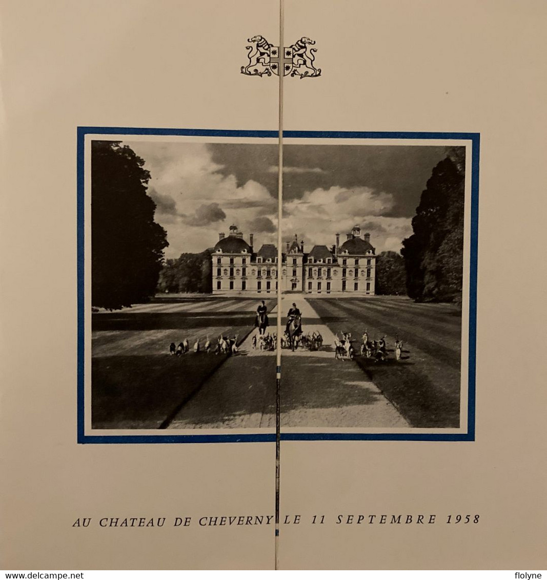 Menu - Programme - 75ème Aniversaire De La Mutuelle Générale Française Accident - MGFA - Château CHEVERNY 1958 - Menú