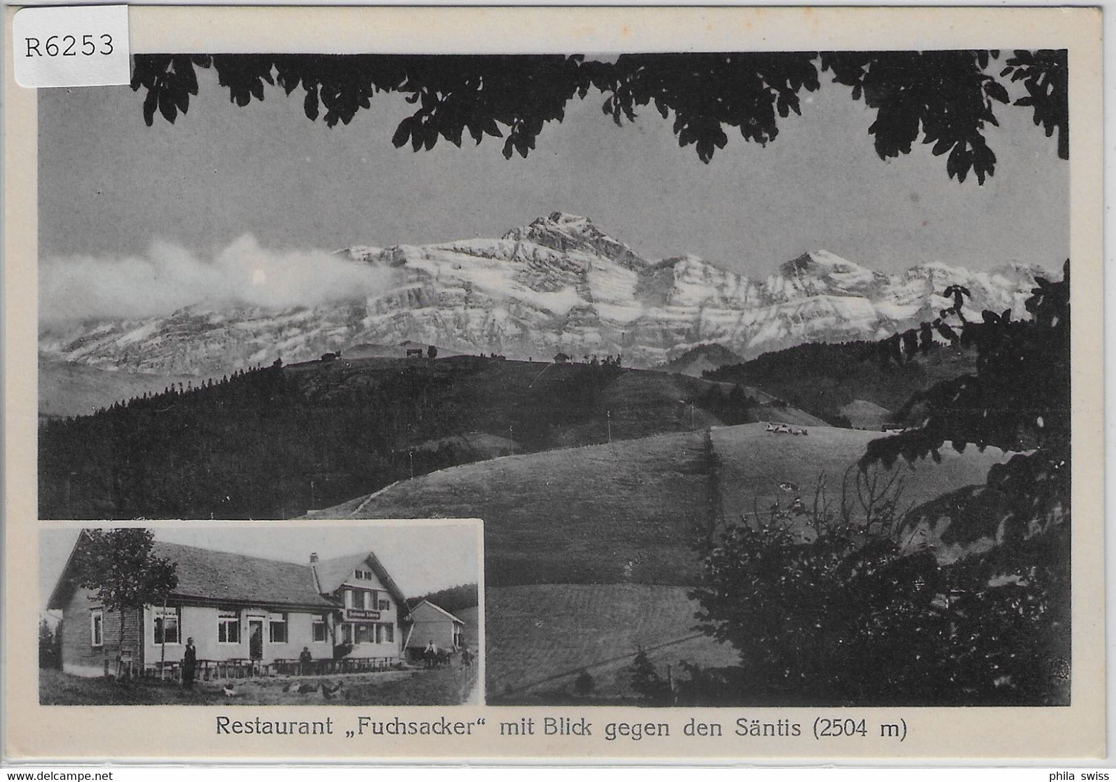 Degersheim - Restaurant Fuchsacker Mit Blick Gegen Den Säntis - Degersheim