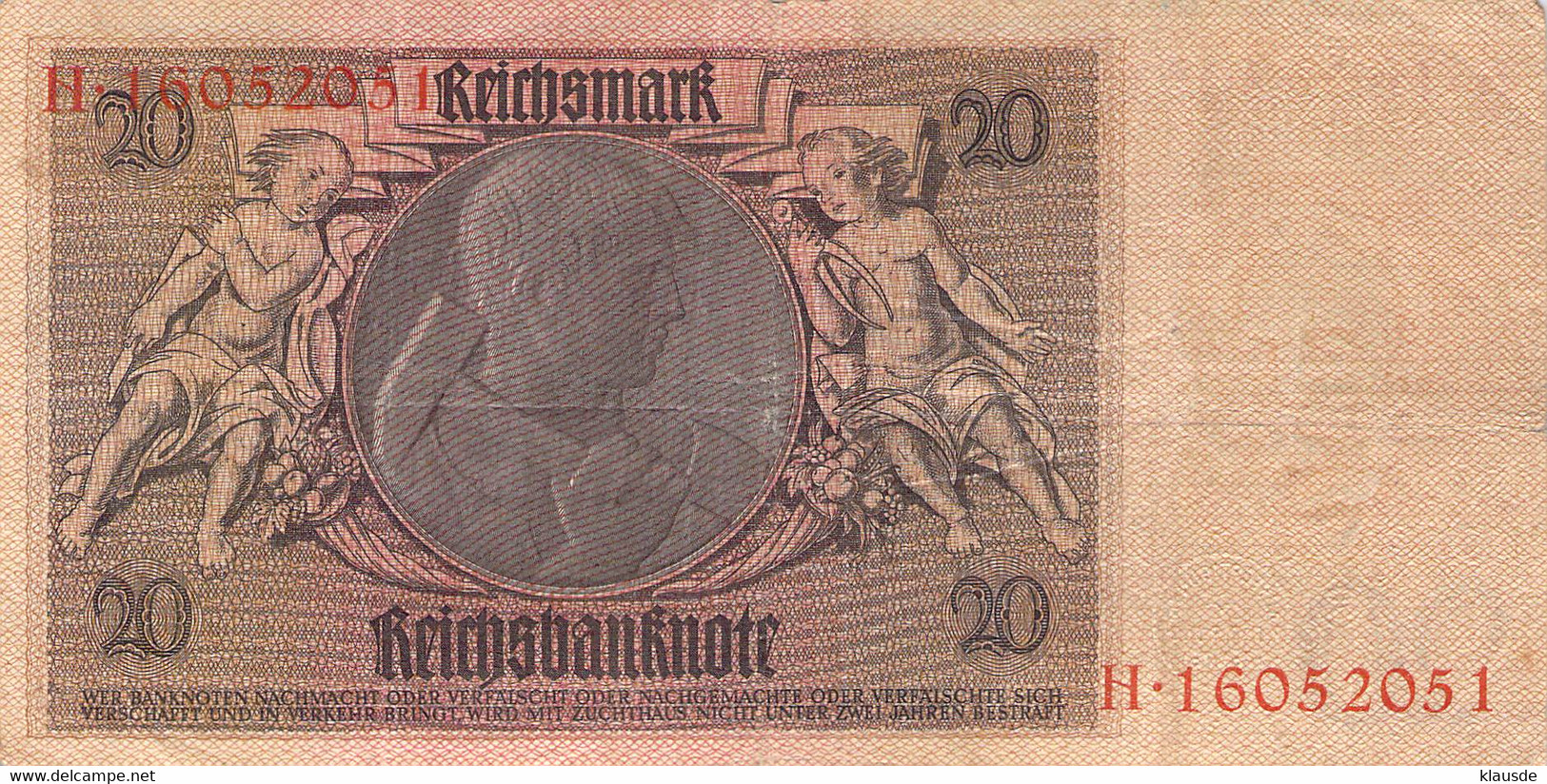 20 Mark Reichsbanknote 1924 VF/F (III) - 20 Mark