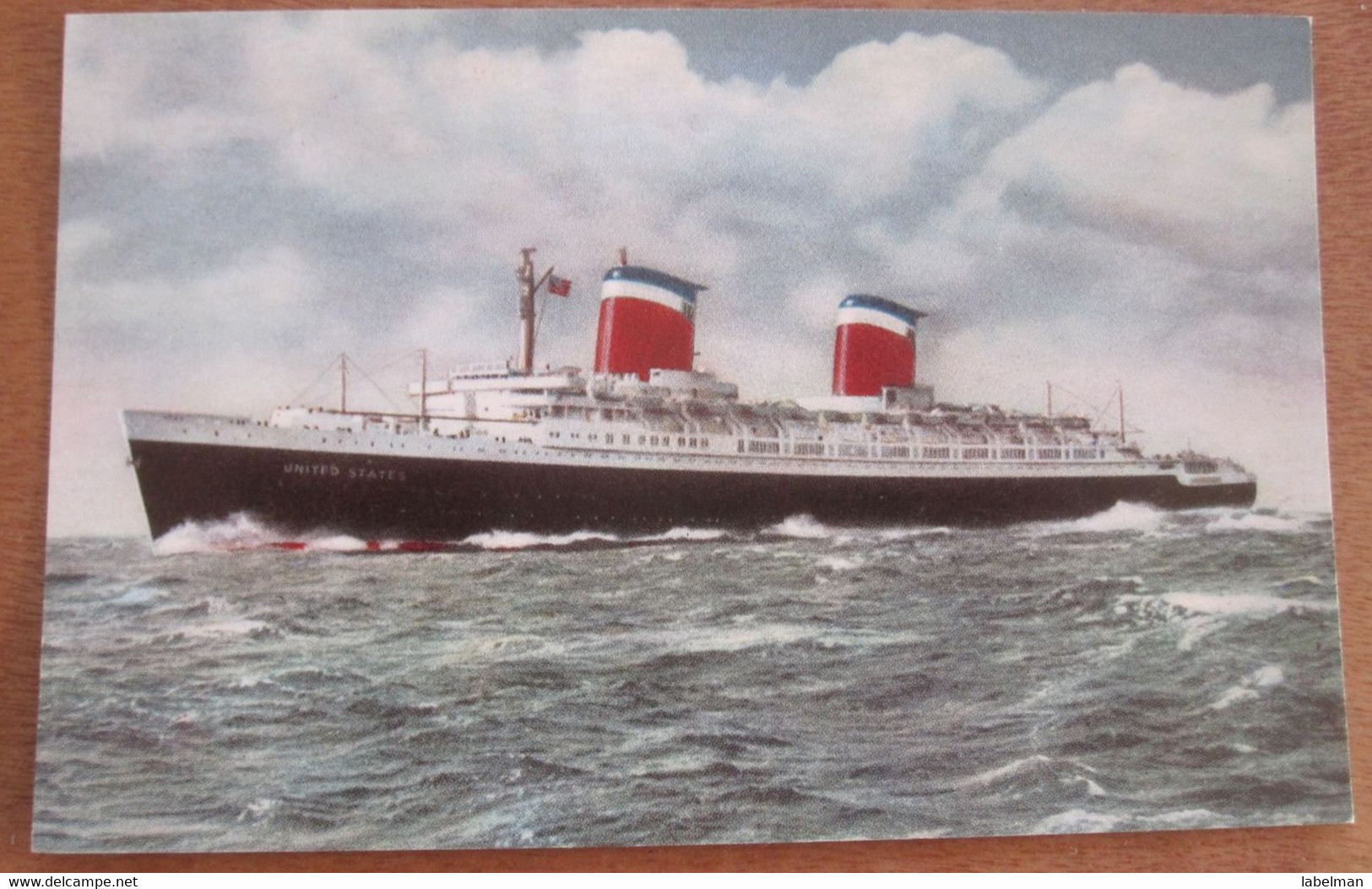 SS SHIP LINER FASTER WORLD USA UNITED STATES POST ANSICHTSKARTE CARTOLINA POSTCARD PC STAMP - Fort Smith