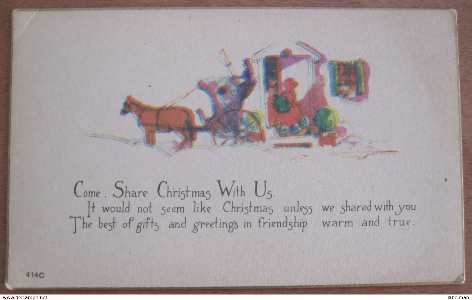 XMAS CHRISTMAS VINTAGE CARD USA UNITED STATES POST ANSICHTSKARTE CARTOLINA POSTCARD PC STAMP - Ocean City