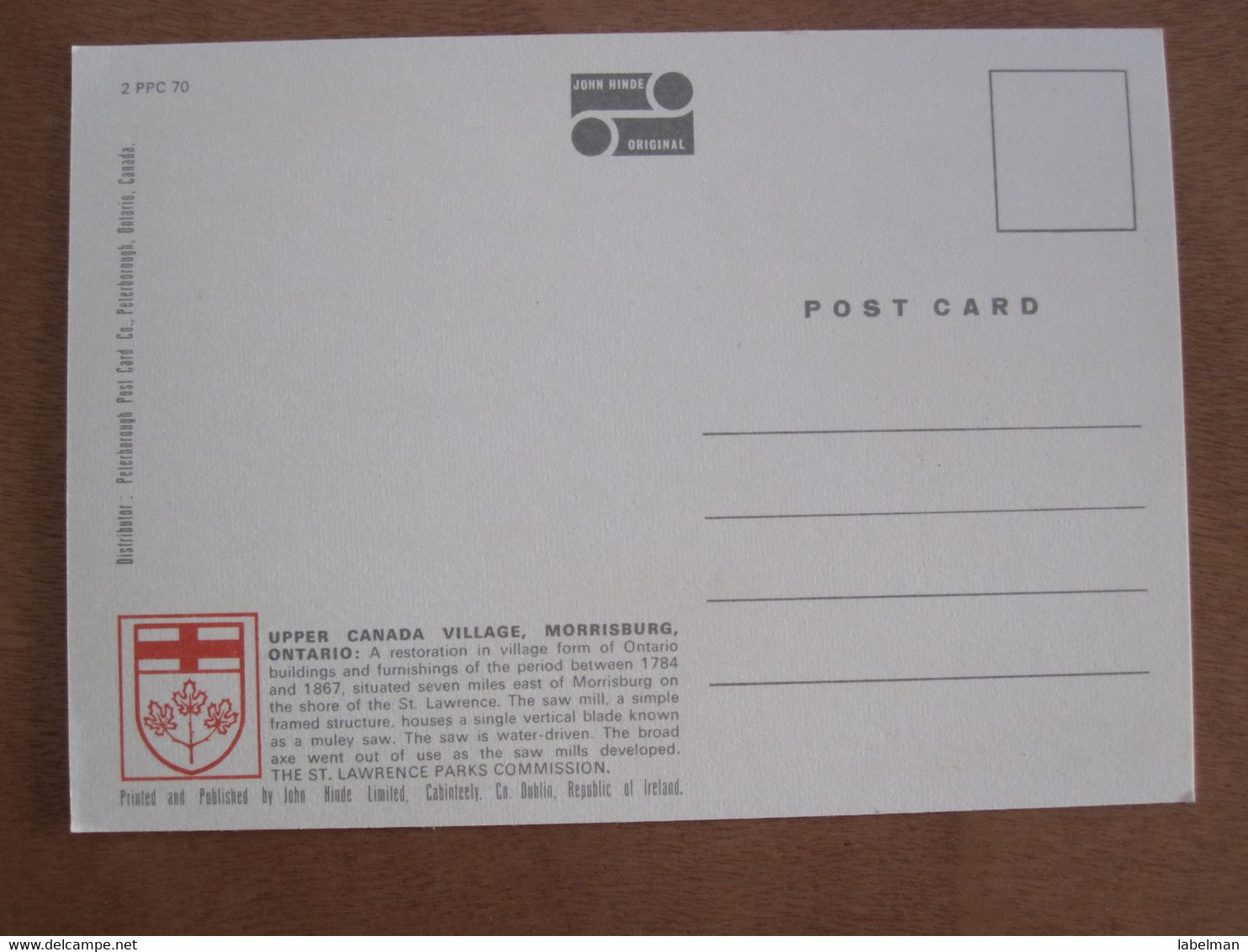 SAW MILL VILLAGE MORRISBURG PARK ONTARIO ST LAWRENCE CANADA CARD POST ANSICHTSKARTE CARTOLINA POSTCARD PC STAMP - Gananoque