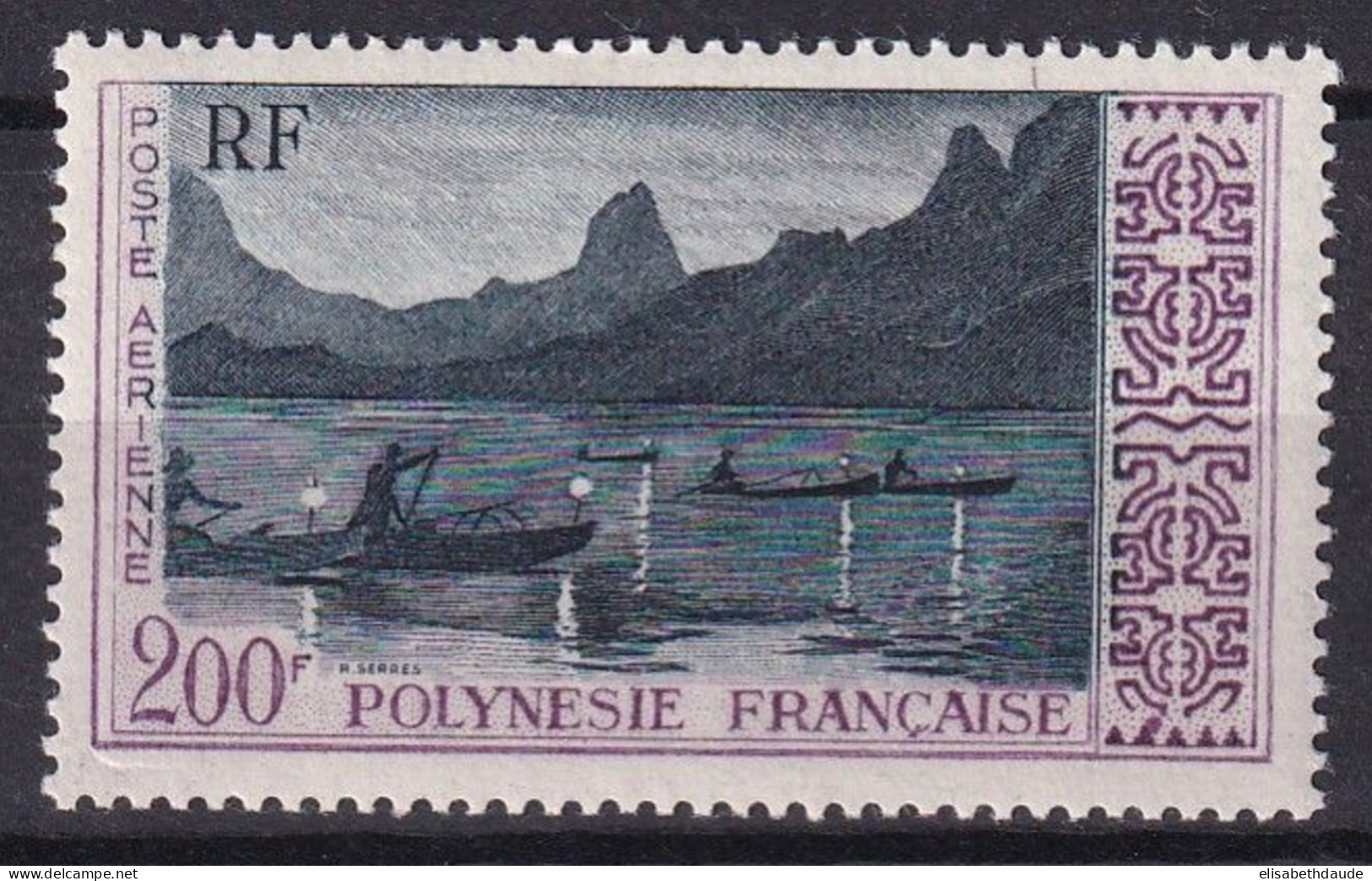 POLYNESIE - 1958 - POSTE AERIENNE YVERT N°4 ** MNH - COTE = 43 EUR. - Neufs