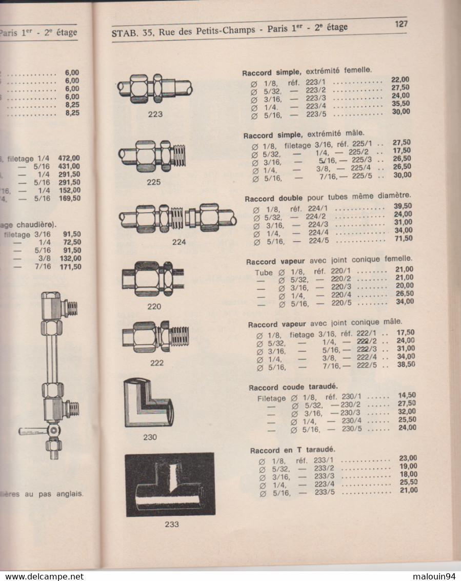 CATALOGUE STAB PARIS - Maquettes de bateaux - année 1985 environ