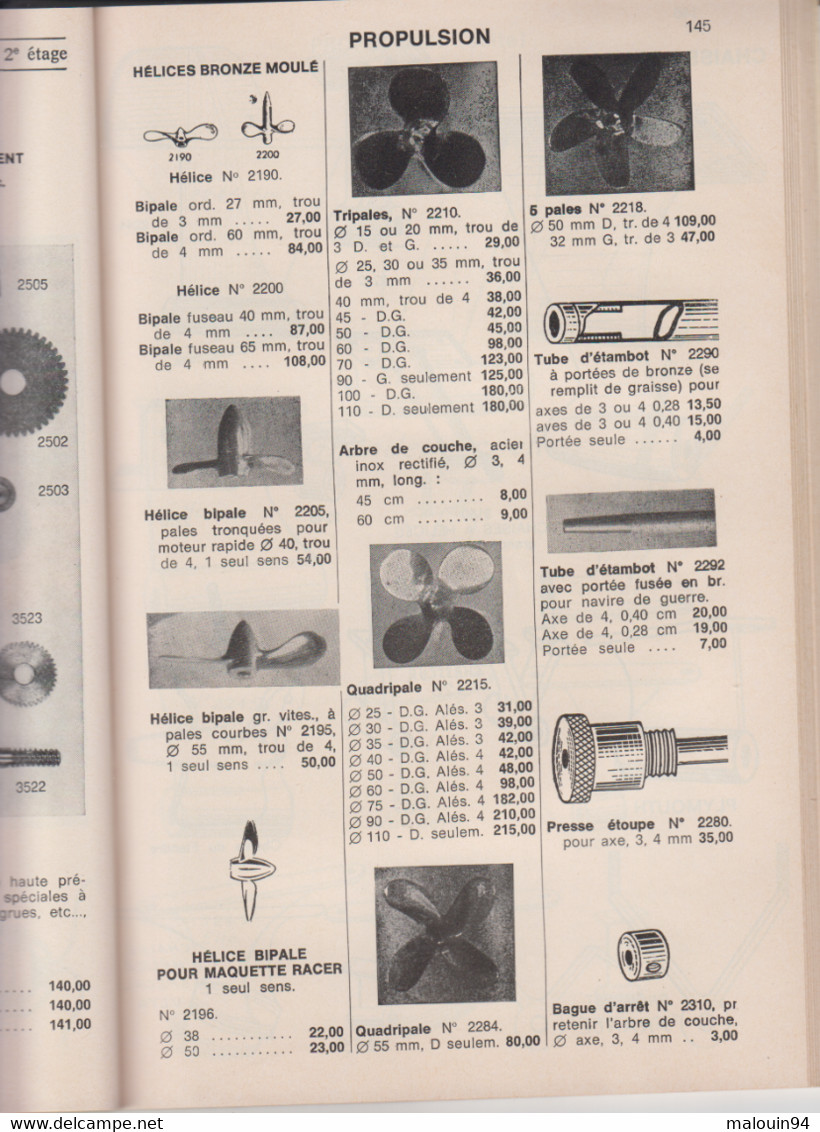 CATALOGUE STAB PARIS - Maquettes de bateaux - année 1985 environ