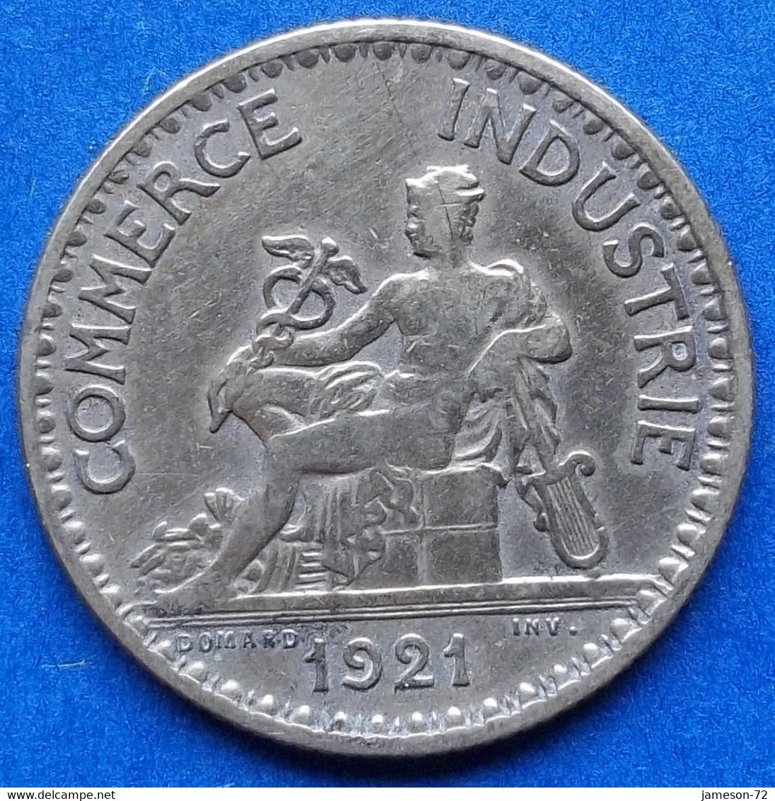 FRANCE - 1 Franc 1921 KM# 884 III Republic (1871-1940) - Edelweiss Coins - Altri & Non Classificati