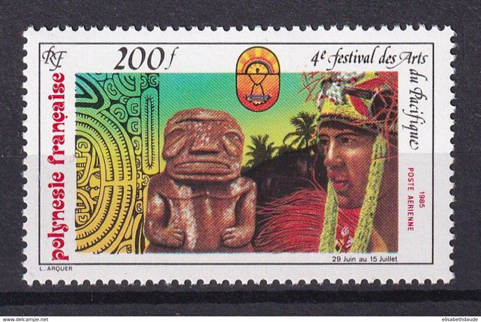 POLYNESIE - 1985 - PORT OFFERT A PARTIR DE 5 EUR D'ACHAT - POSTE AERIENNE YVERT N° 187 ** MNH - COTE = 5.4 EUR - Nuevos