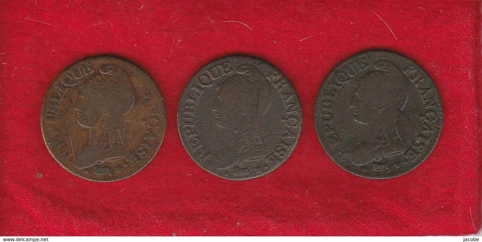 Type Dupré .  Lot  Cinq Centimes   L'An 7/5 BB L'An 8/5 A Et L'An 8 A  état TB - 1795-1799 Direktorium