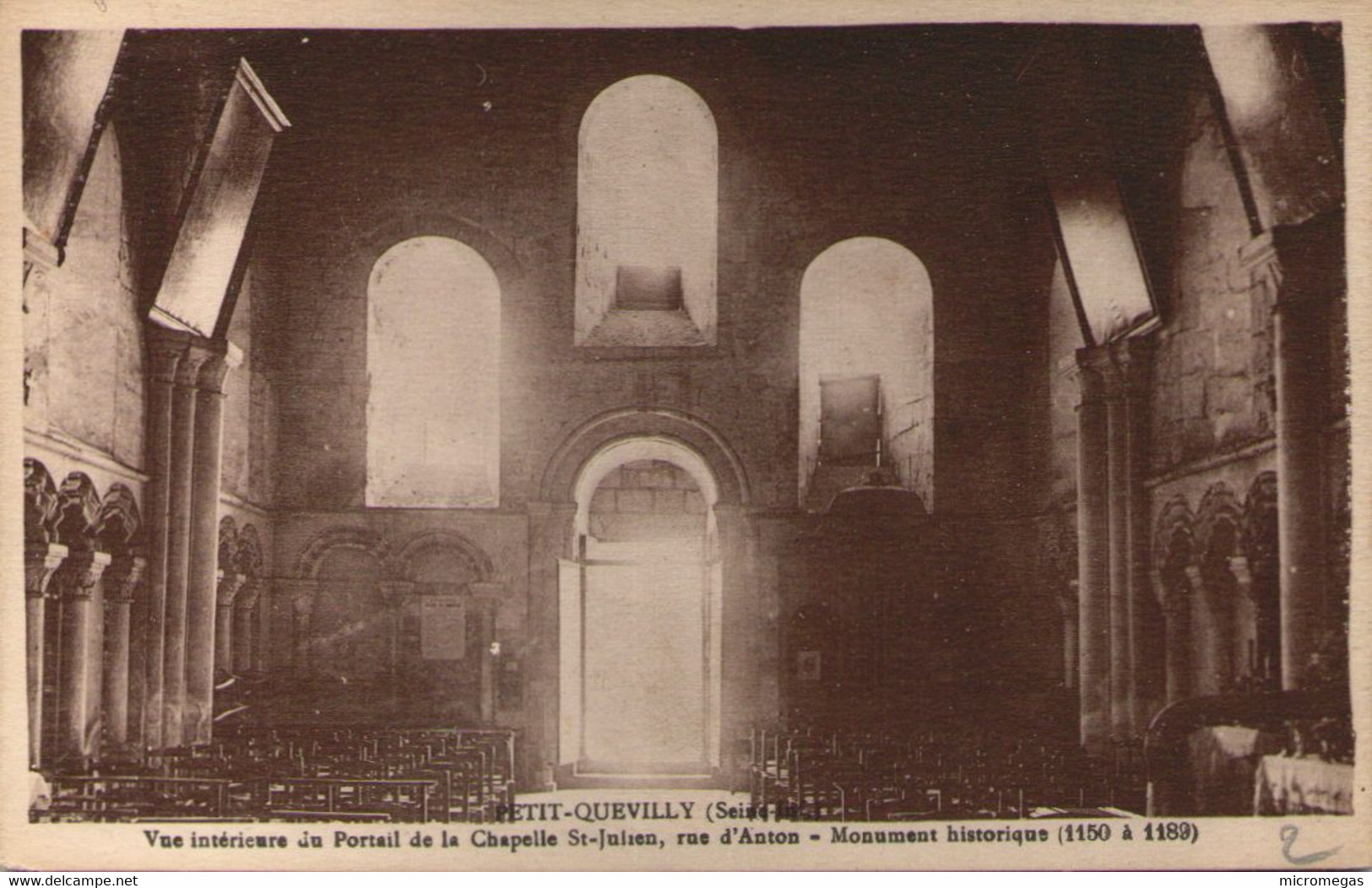 76 - PETIT-QUEVILLY - Vue Intérieure Du Portail De La Chapelle St Julien, Rue D'Anton - Le Petit-Quevilly