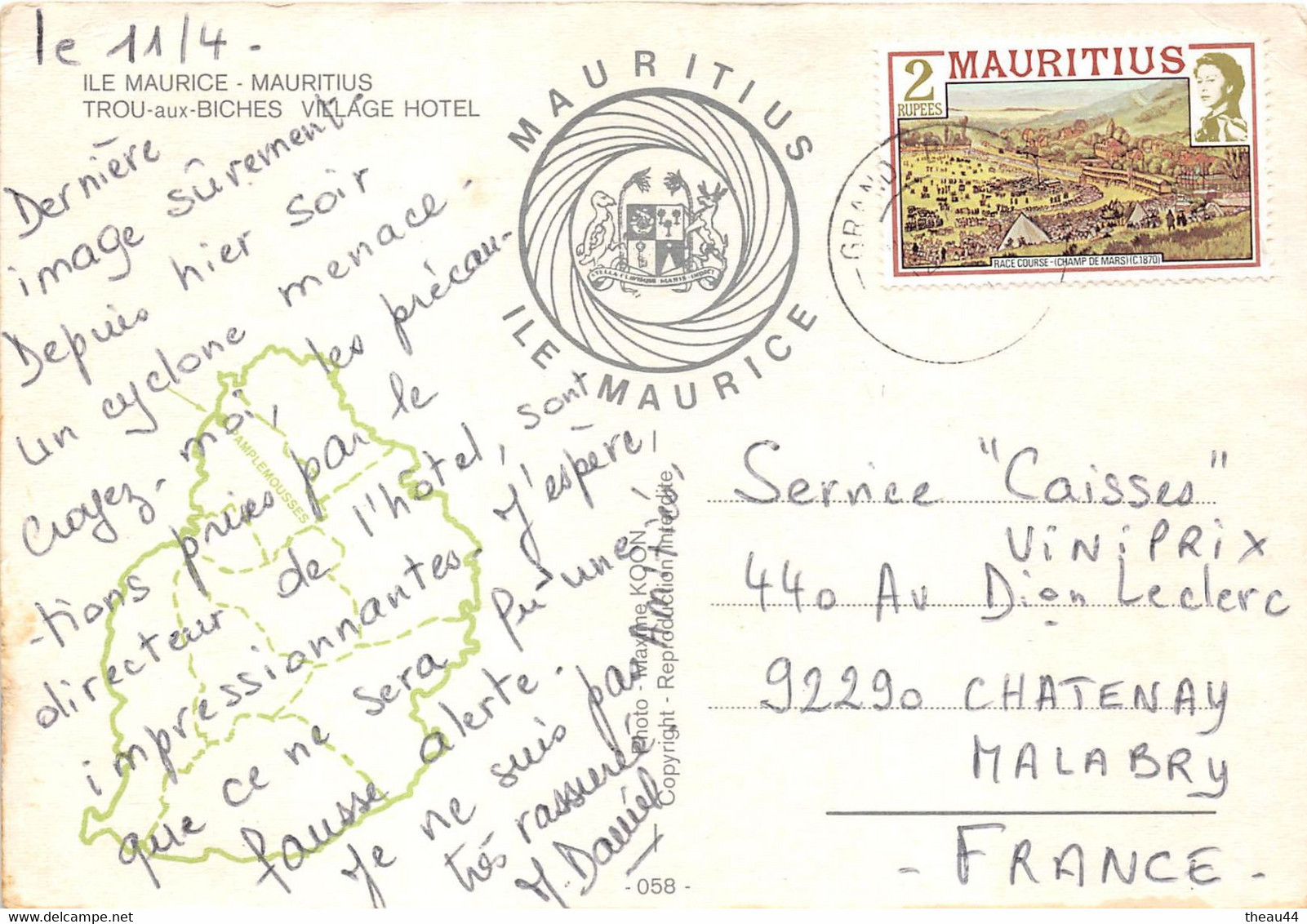 ¤¤  -  ILE-MAURICE  -  MAURITIUS   -  Lot de 4 Cartes Modernes        -  ¤¤