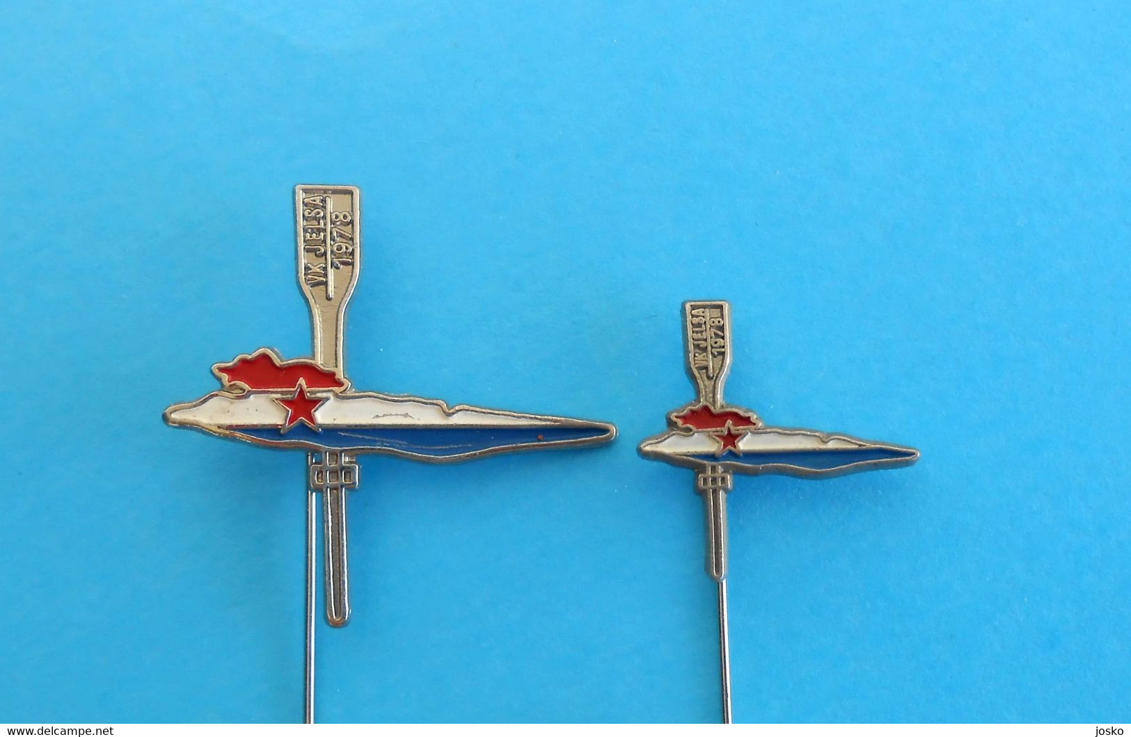 ROWING CLUB JELSA (Island Hvar) - Croatia Lot Of 2. Old Pins * Aviron Rudersport Rudern Rudernd Ruder Canottaggio - Rowing