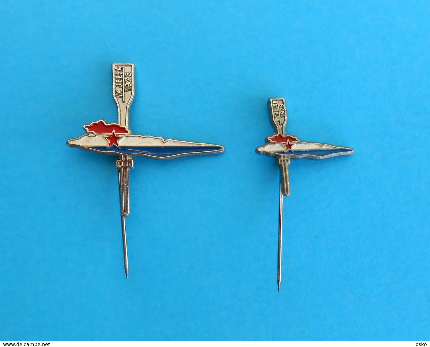 ROWING CLUB JELSA (Island Hvar) - Croatia Lot Of 2. Old Pins * Aviron Rudersport Rudern Rudernd Ruder Canottaggio - Canottaggio