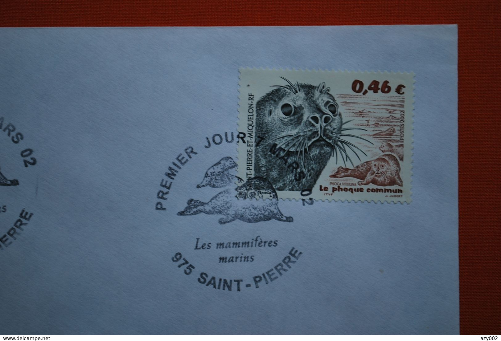 St Pierre & Miquelon Timbre N° 774 -"Le Phoque Commun" Sur Lettre - Oblitération 1er Jour Du 07 Mars 2002 - Lettres & Documents