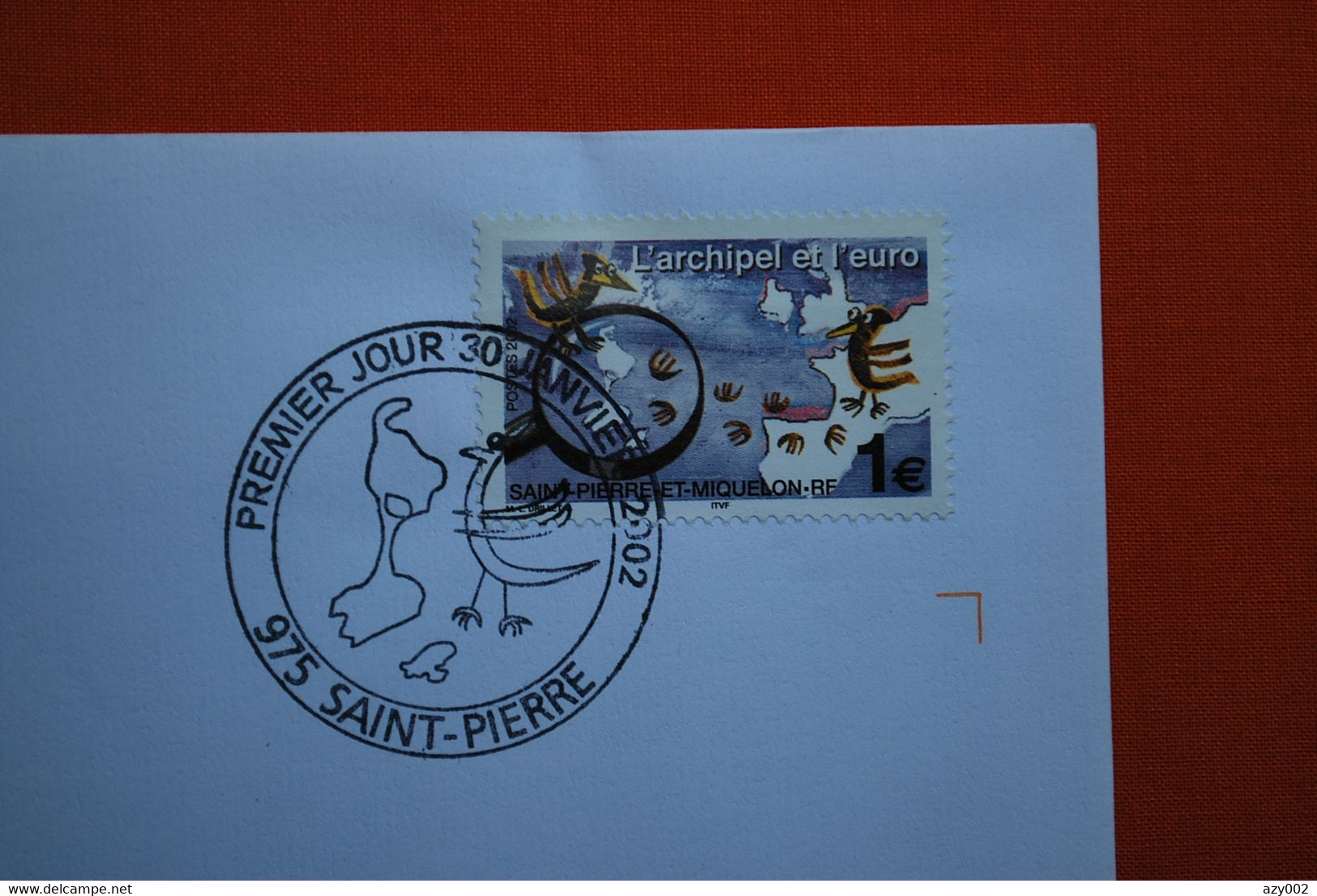 St Pierre & Miquelon Timbre N° 773 -" L'Archipel Et L'Euro " Sur Lettre - Oblitération 1er Jour Du 30 Janvier 2002 - Cartas & Documentos