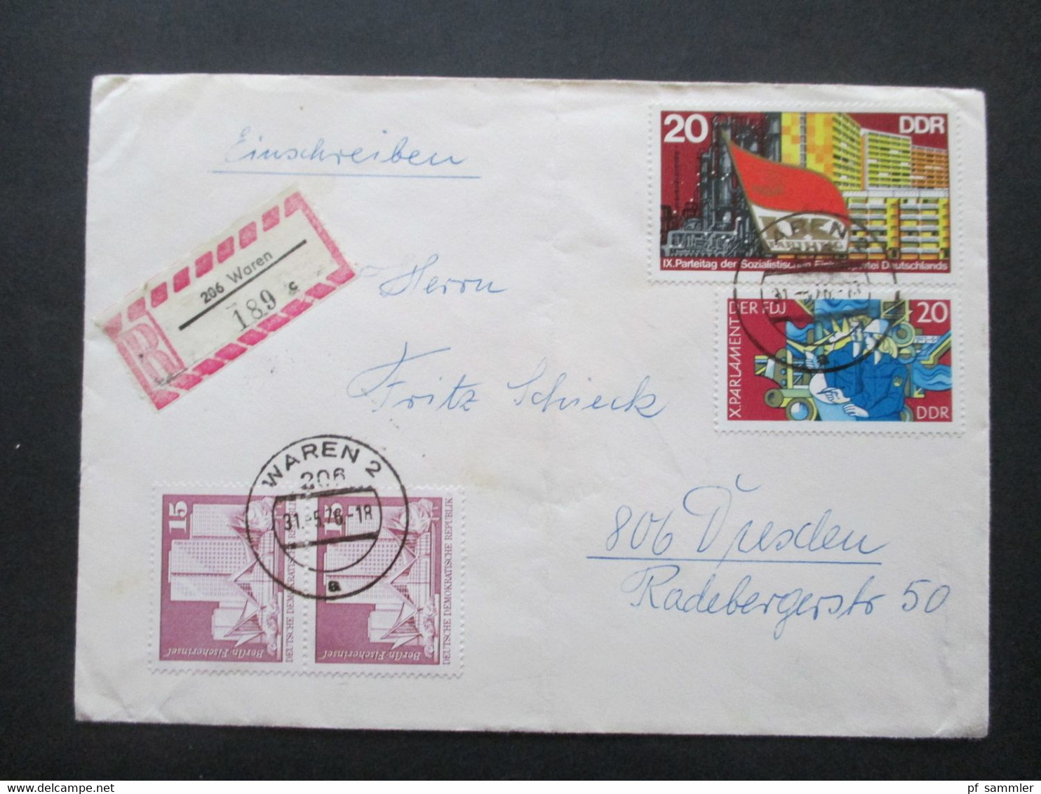 DDR 1970er Jahre Insgesamt 28 Belege Wertbriefe / Einschreiben! Schöne Frankaturen / Auch Einheiten! Stöberposten! - Cartas & Documentos