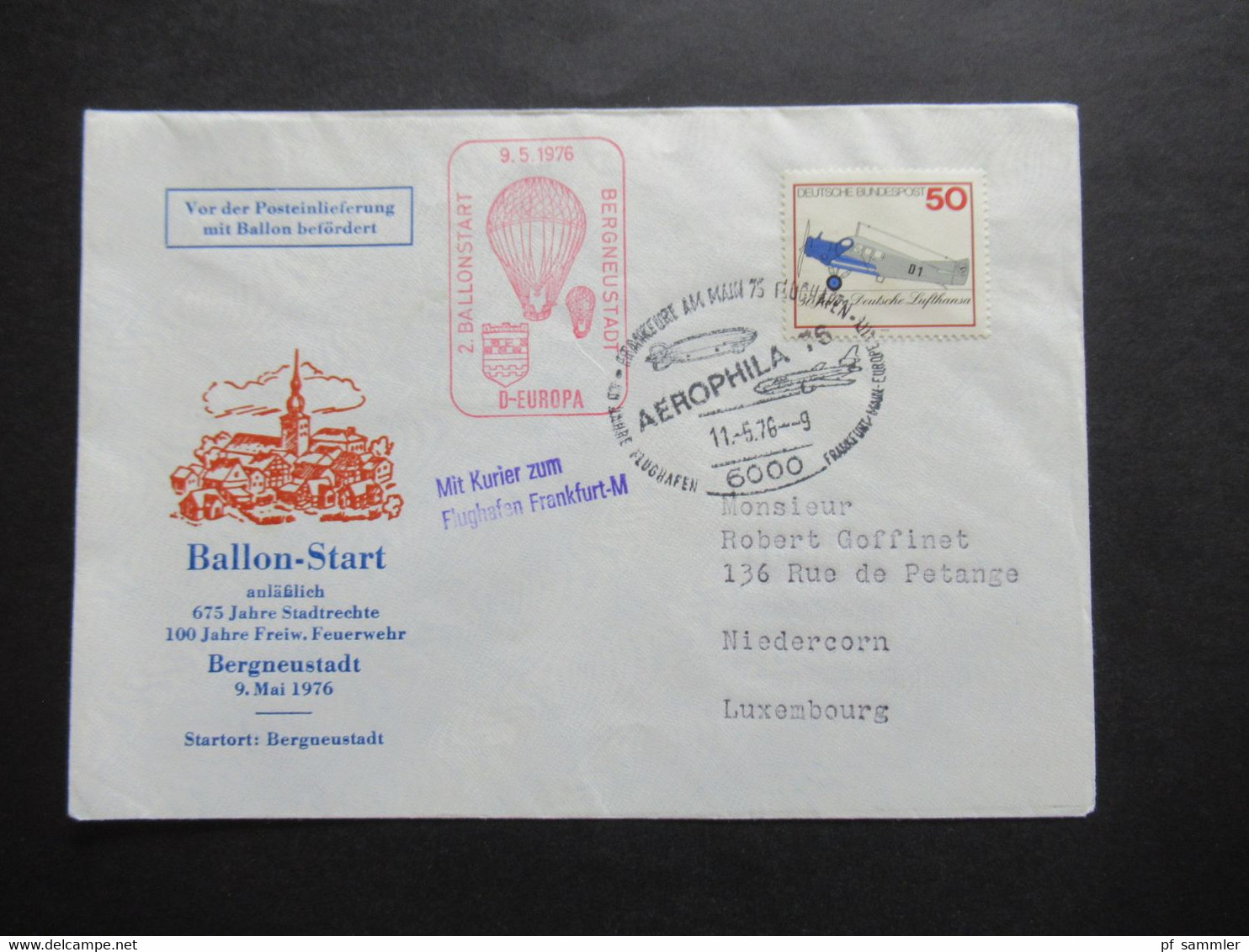 Europa etwas AW Ballonpost Sonderbelege / SST Ballon Poste Le Mongolfier 1957 -83 insgesamt 17 Belege!! Schmuckumschläge