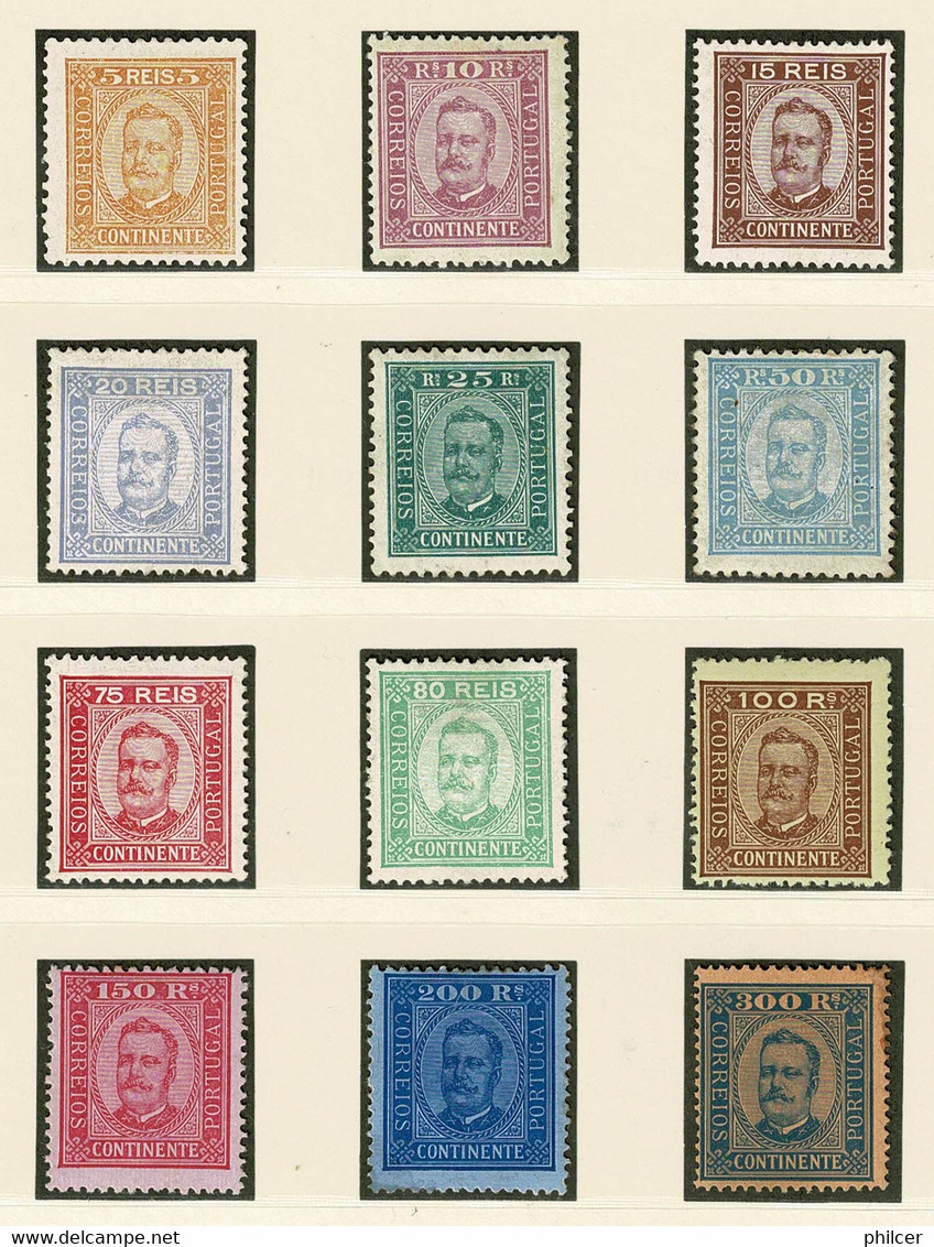 Portugal, 1892/3, # 68/79, 5, 25 E 50 Reis D. 11 1/2, 300 Reis D. 13 1/2 Outros D. 12 3/4, MH - Unused Stamps