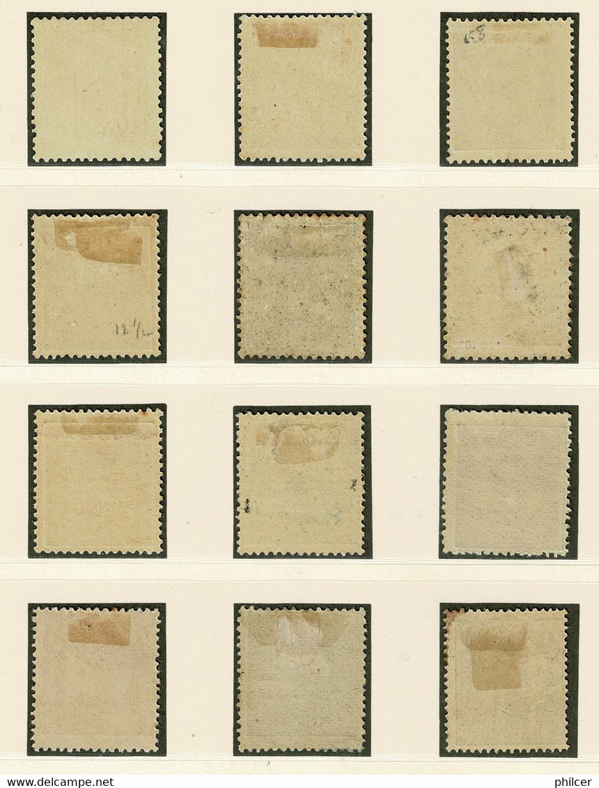 Portugal, 1892/3, # 68/79, 5, 25 E 50 Reis D. 11 1/2, 300 Reis D. 13 1/2 Outros D. 12 3/4, MH - Unused Stamps