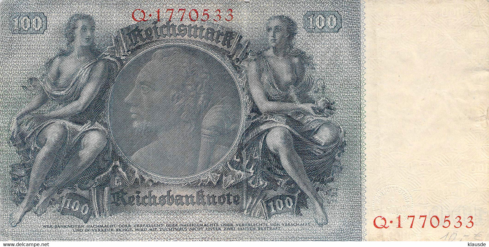 100 Reichsmark 1935 AU/EF (II) Deutschland - 100 Reichsmark