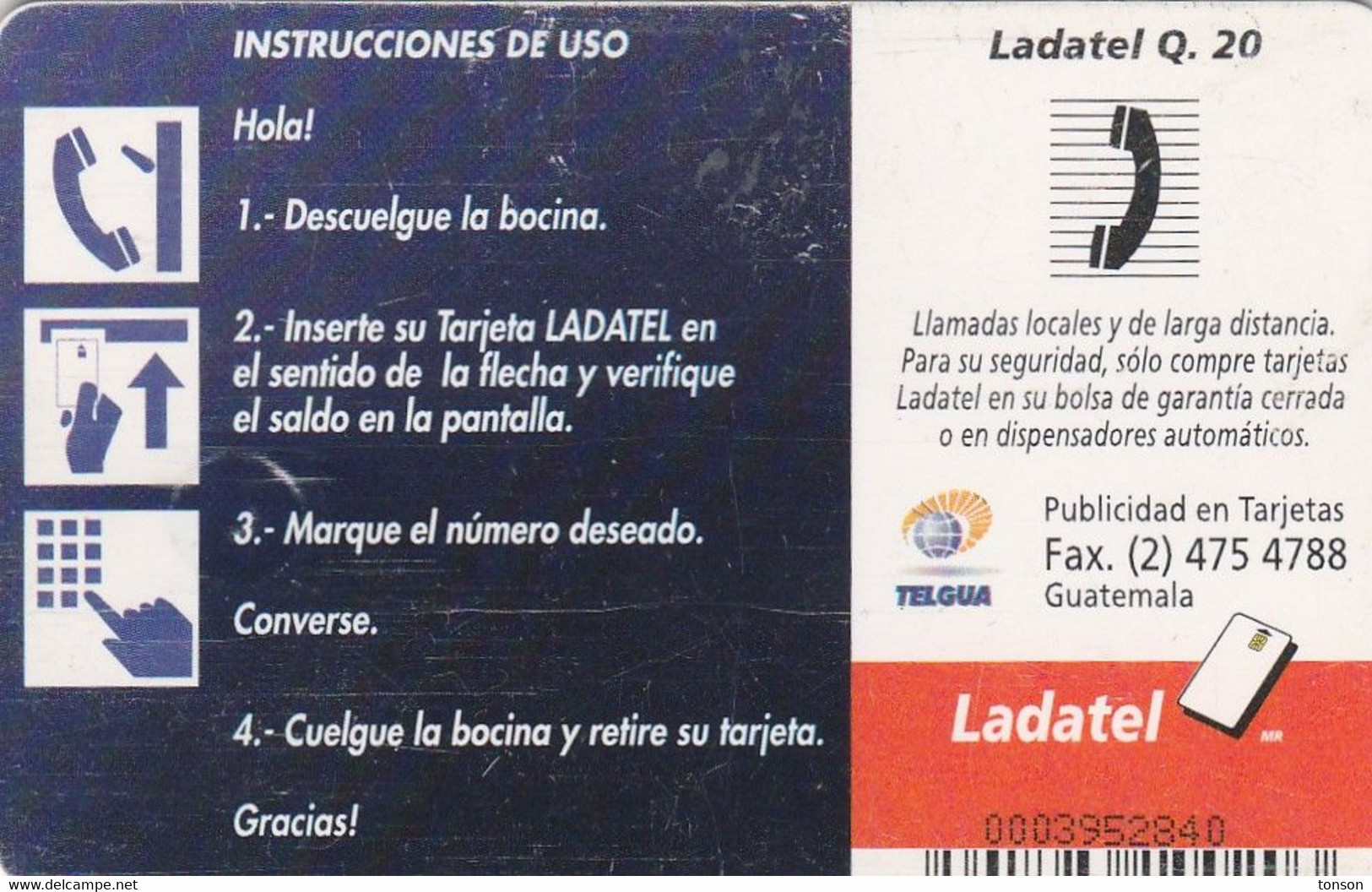 Guatemala, GT-TLG-0017A, 20 Quetzales, Santiago Atitlan, 2 Scans.   GEM5 (Black) - Guatemala