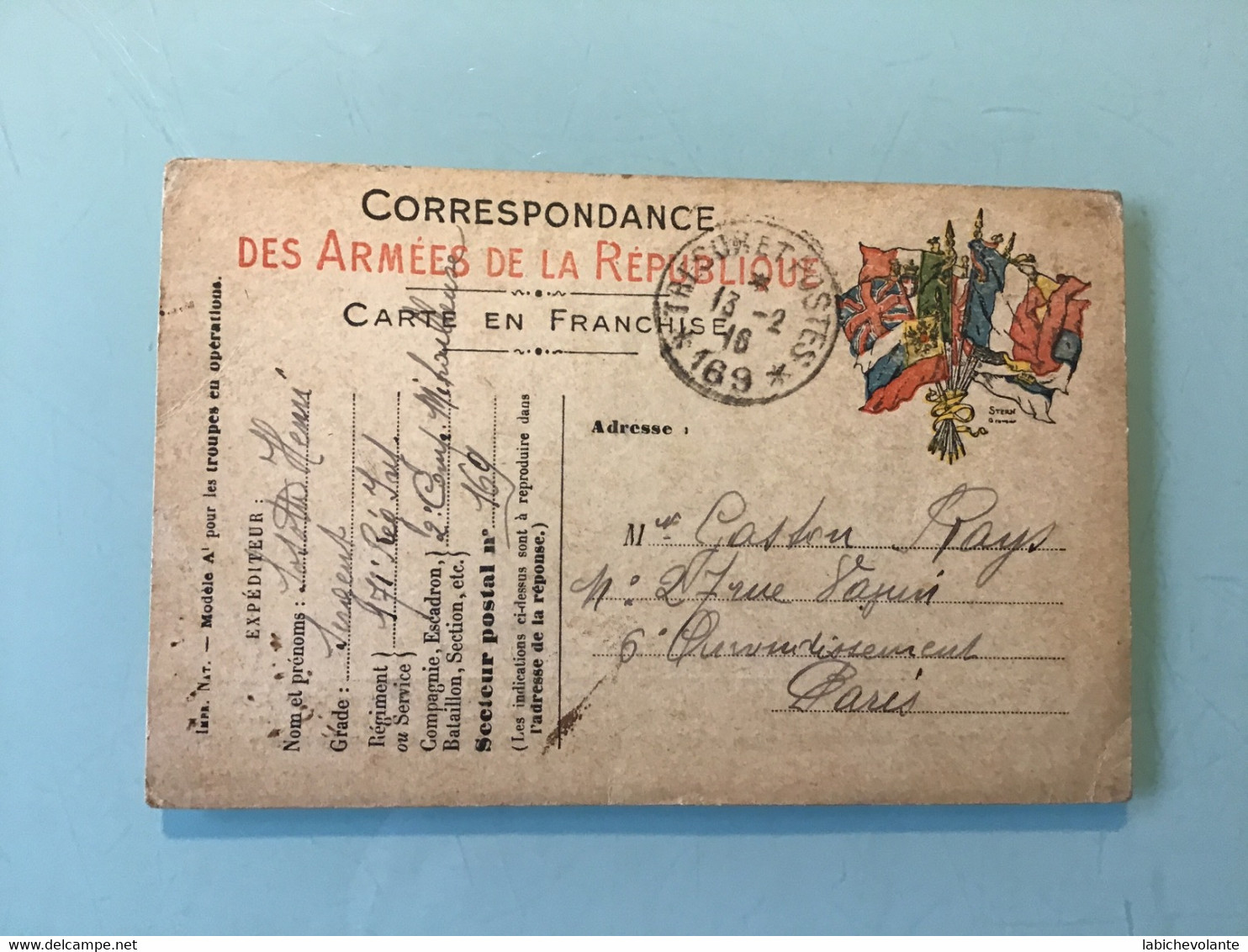 Correspondance Des Armées De La République - Weltkrieg 1914-18