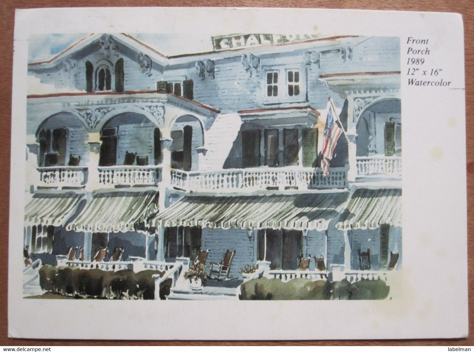 CHALFONTE HOTEL NEW JERSEY CAPE MAY BUILDING USA UNITED STATES CARD ANSICHTSKARTE CARTOLINA POSTCARD PC STAMP - Evanston