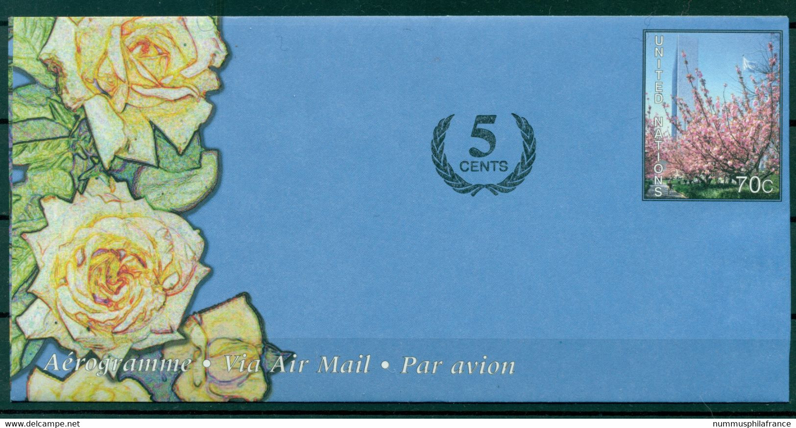 Nations Unies New York  2006 - Poste Aérienne. Entier Postal 75 Centimes - Posta Aerea