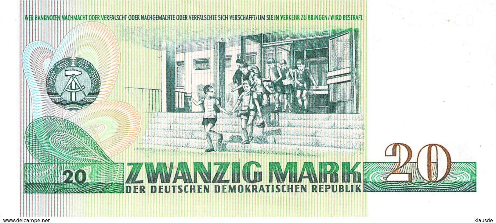 20 Mark Staatsbank Der DDR 1975 UNC (I) - 20 Mark