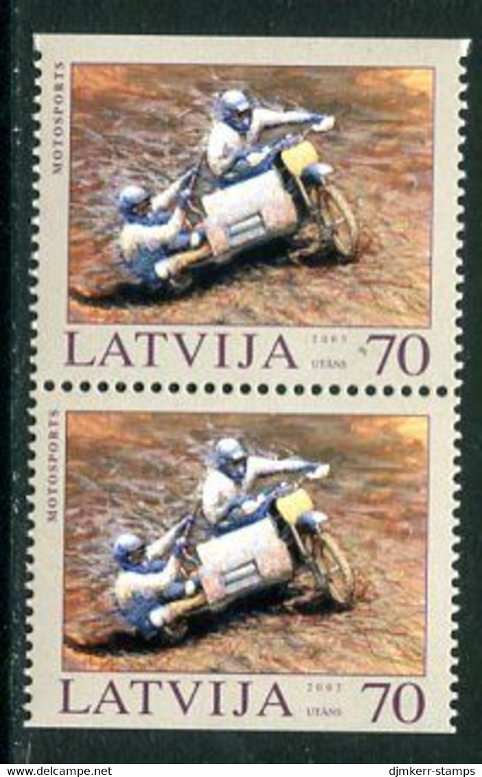 LATVIA 2003 Motocross Booklet Pair MNH / **.  Michel 599 Do-u - Lettland