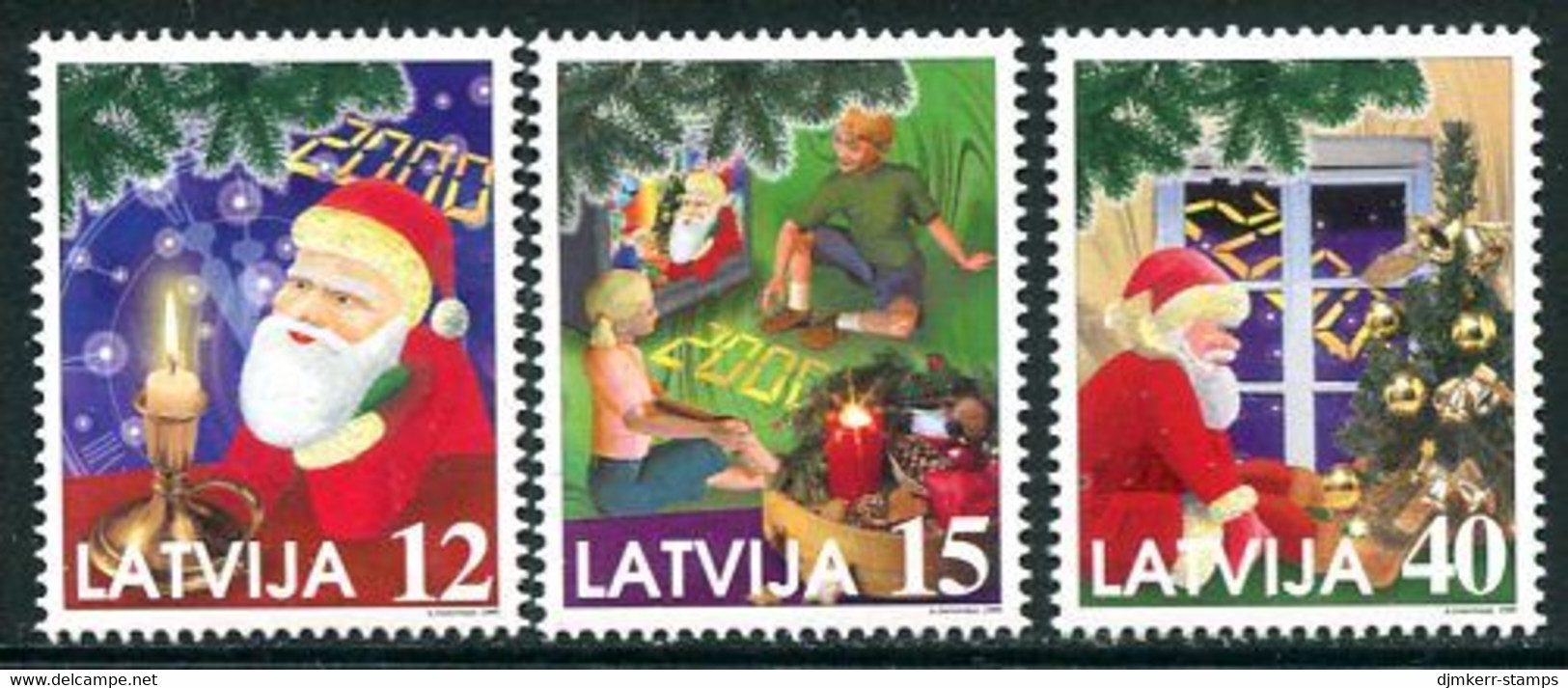 LATVIA 1999 Christmas  MNH / **.  Michel 514-16 - Latvia