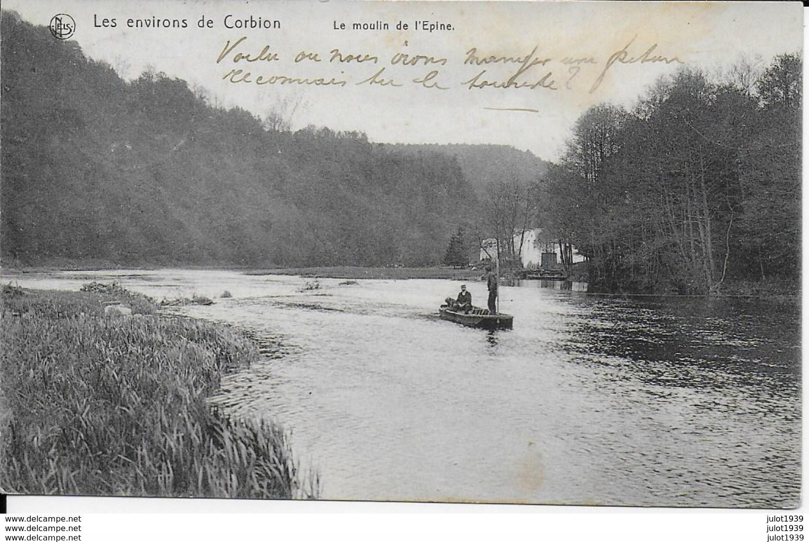 ROSEE ..-- BOUILLON ..-- MOULIN De L' EPINE . 1912 Vers ROSEE . Voir Verso . - Florennes