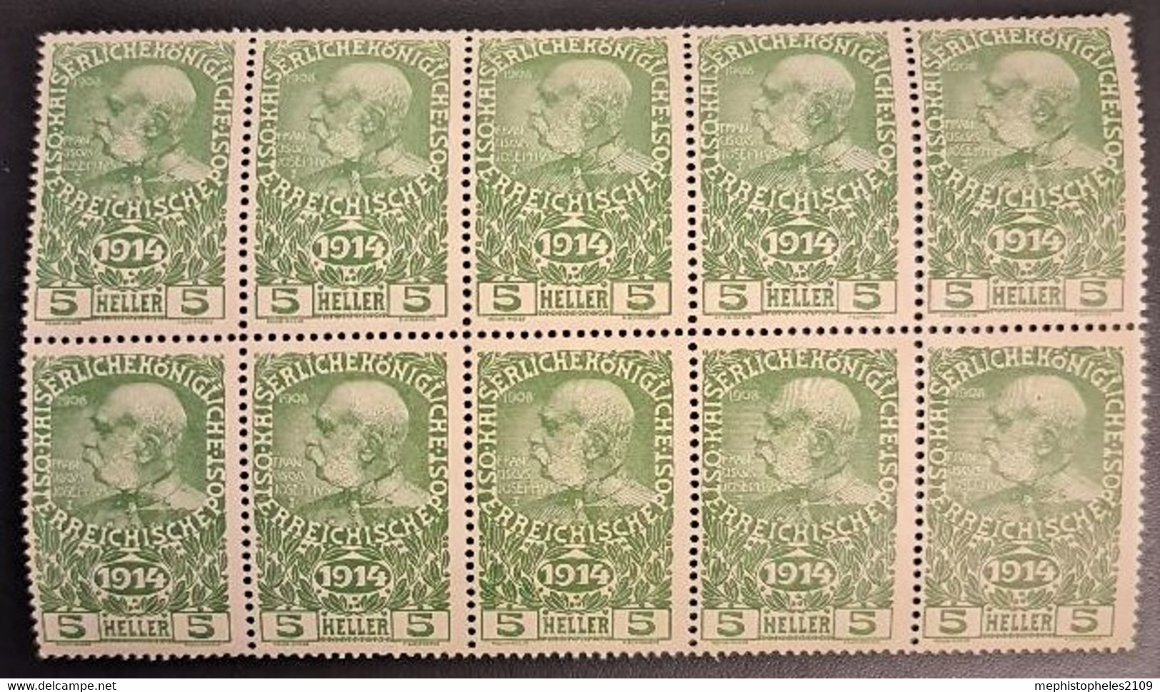 AUSTRIA 1910 - MNH - ANK 164 - Block Of 10! - "80. Geburtstag Kaiser Franz Josephs" - Neufs