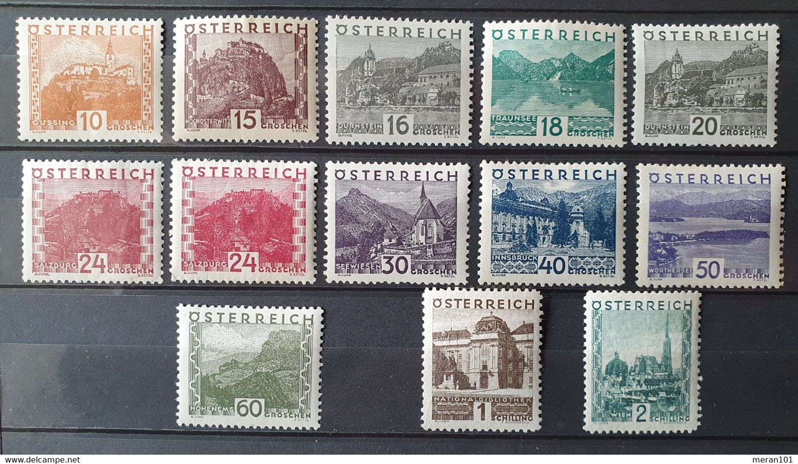 Österreich 1929/30, Mi 498-511 Große Landschaft MH Ungebraucht - Unused Stamps