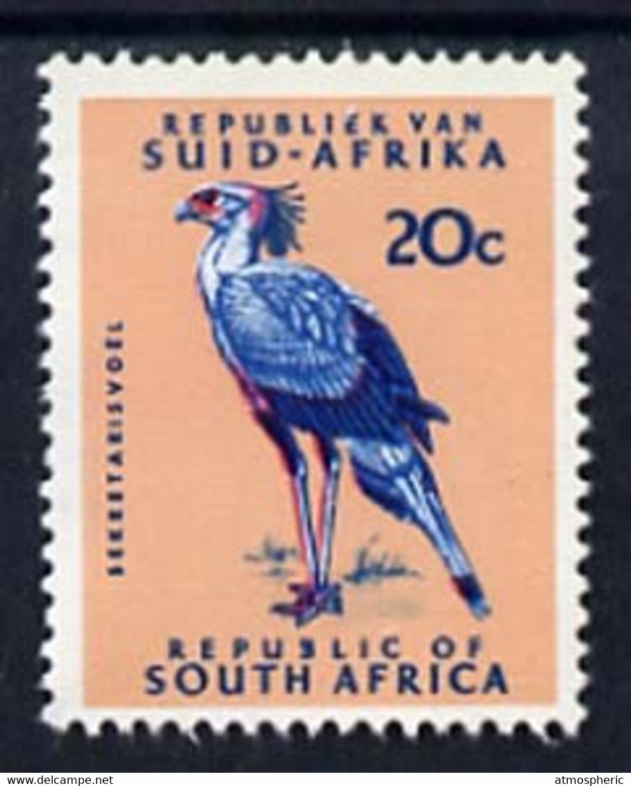 South Africa 1969 Secretary Bird 20c (Redrawn With Phosphor Bands) U/M, SG 296* - Unused Stamps