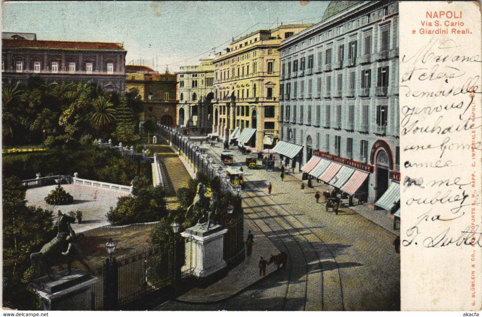 CPA NAPOLI Via S.Carlo E Giardini Reali ITALY (805251) - Marano Di Napoli