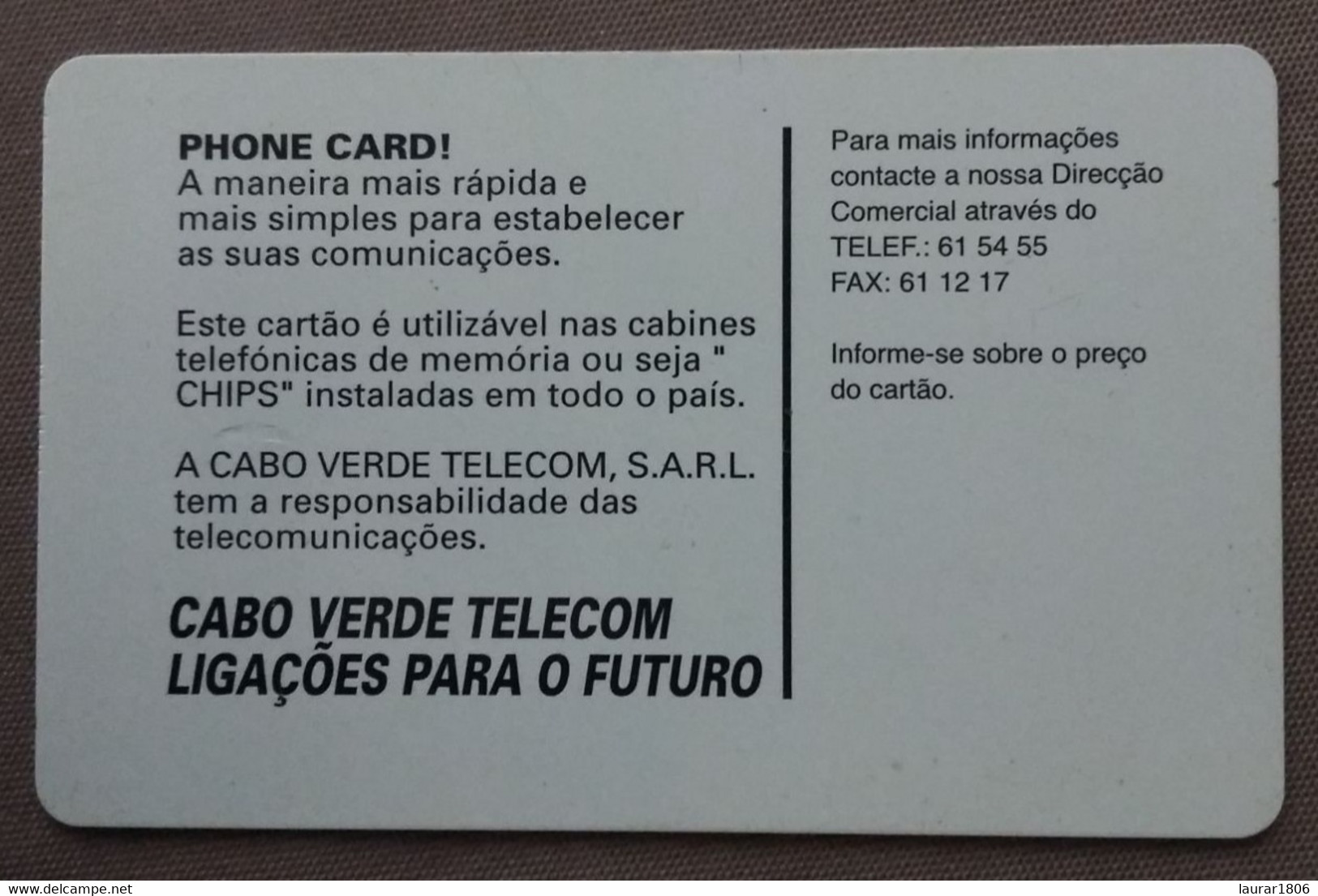 TELECARTE PHONECARD - CABO VERDE - Palmiers SC7 - 150u - 1997 - EC - Cape Verde