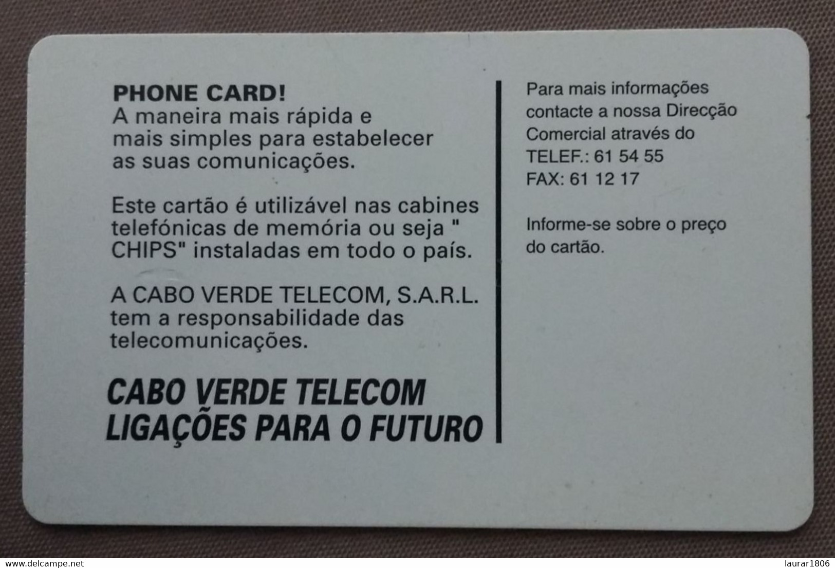 TELECARTE PHONECARD - CABO VERDE - Palmiers SC7 - 150u - 1997 - EC - Cap Vert