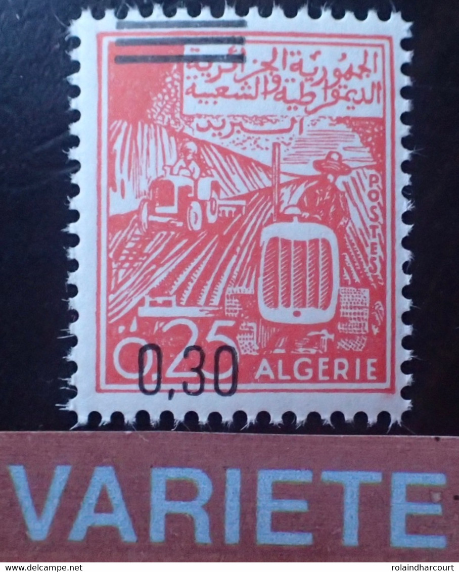 R1118/476 - 1967 - ALGERIE - N°459 NEUF** - SUPERBE +++ VARIETE ➤➤➤ Surcharge à Cheval - Algerije (1962-...)